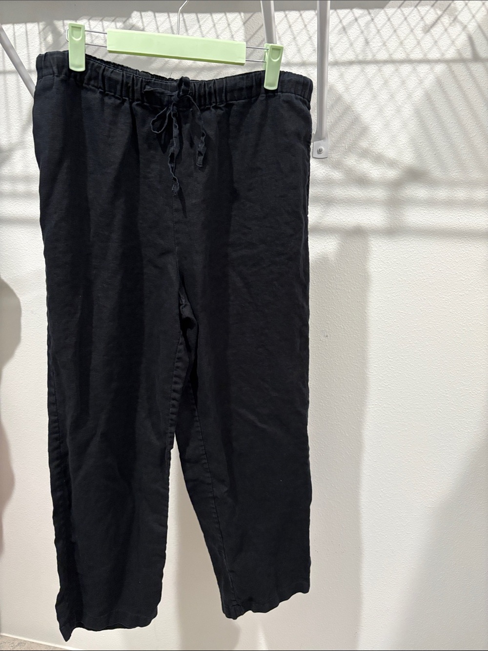 Women’s Black Drawstring Linen pants